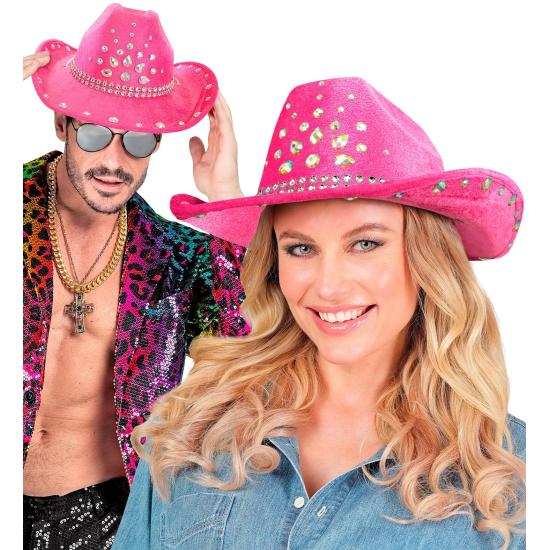 Sombrero Cowboy con Brillantes para Fiesta o Disfraz – Adulto Unisex