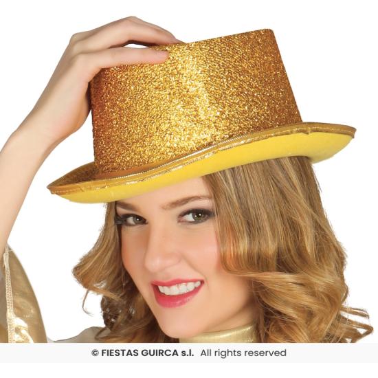 Sombrero de Copa Brillante – Dorado o Plateado (Adulto)