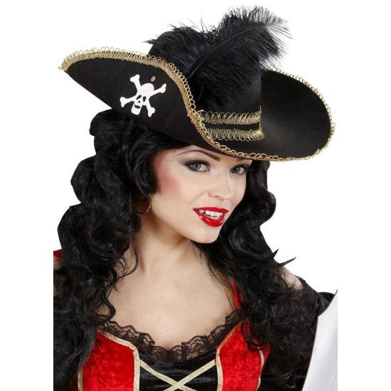 6 diademas de sombrero de pirata, mini sombrero de pirata con plumas de  calavera, accesorios piratas para decoración de Halloween, temática de  pirata