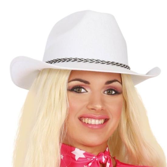 Sombrero de pistolero del Oeste blanco