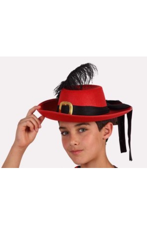 Sombrero Mosquetero Rojo Infantil