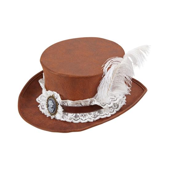 Sombrero Steampunk Cuero envejecido