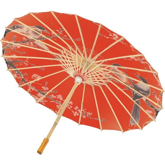 Sombrilla Japonesa Roja (82 cm) - Accesorio Oriental para Disfraces y Decoración