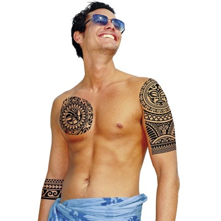 Comprar Tattoo Flores Negras Men > Maquillajes para Disfraces > Efectos  Especiales para Disfraces > Caracterización | Tienda de disfraces en  Madrid, ” style=”width:100%”><figcaption style=