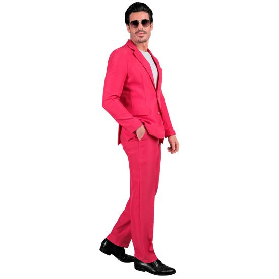 Traje de Color para Hombre, Chaqueta y pantalón, Showman, Disco Fever, Fiesta temática Casino