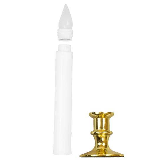 Velas LED parpadeantes con temporizador, 6 unidades, 23 cm, decoración para Halloween